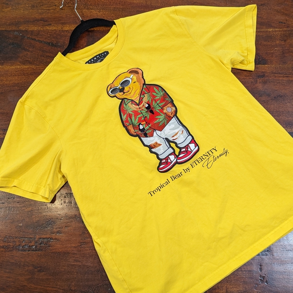 Men's XL 3D Embroidered Bear Eternity T-shirt